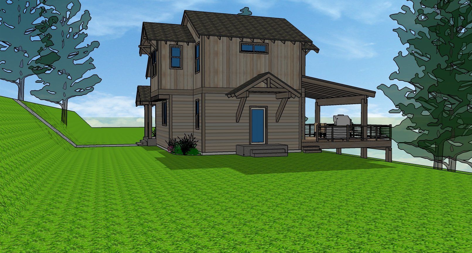3D Priest Lake Cabin Design